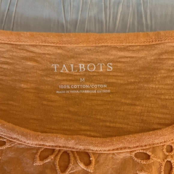 Eyelet Sleeve Ballet Neck Tee size M from Talbots - Picture 4 of 8